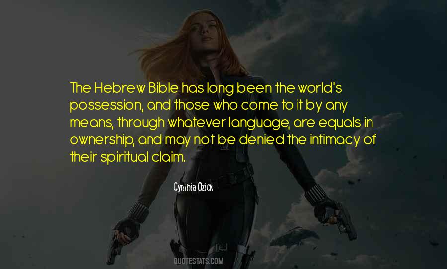 Quotes About Hebrew Language #767526