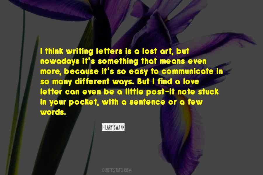 Quotes About The Art Of Letter Writing #1214142
