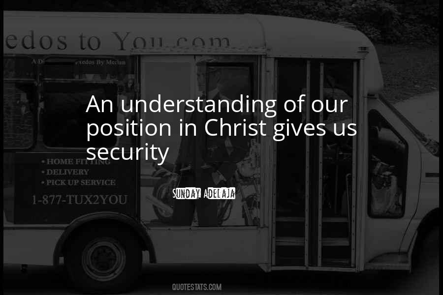 Quotes About Security In Christ #961344