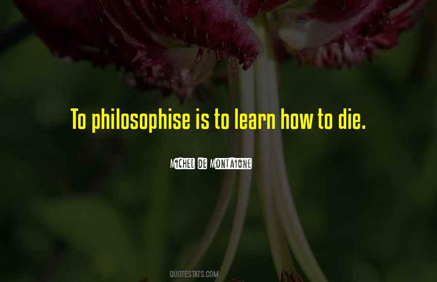 How To Die Quotes #1700590