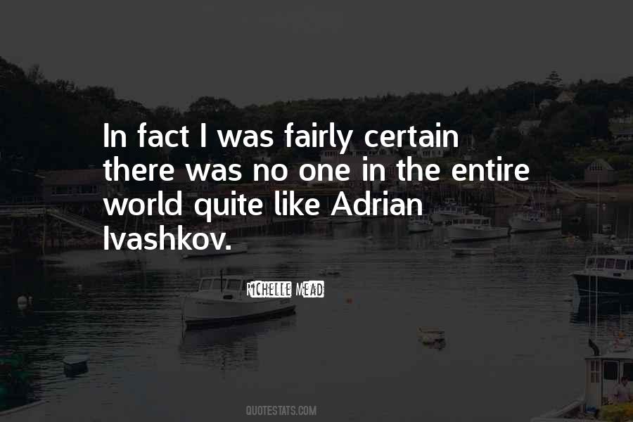 Quotes About Adrian Ivashkov #1057628