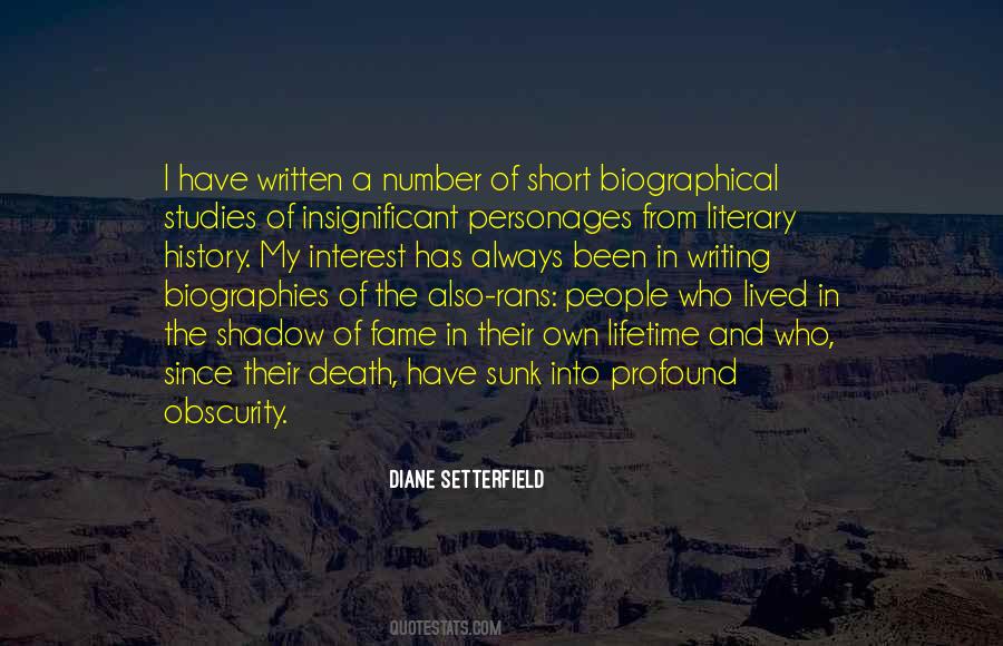 Literary Fame Quotes #1411359