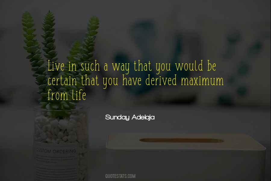 Sunday Life Quotes #53863