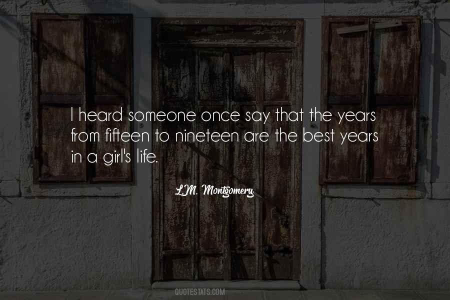 Quotes About Nineteen #1484677