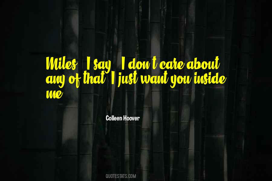 Quotes About Miles #85990