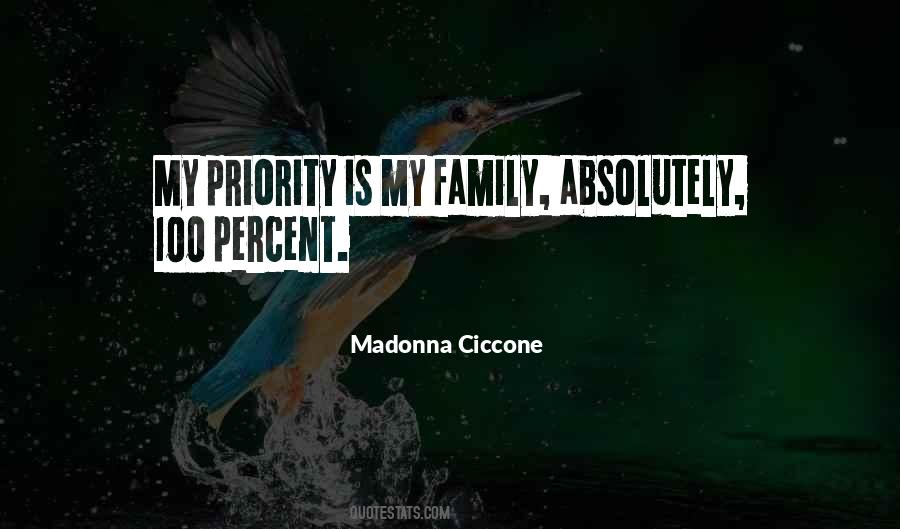 Family Priorities Quotes #1765411