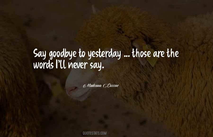 Quotes About Saying Goodbye To The Past #226396