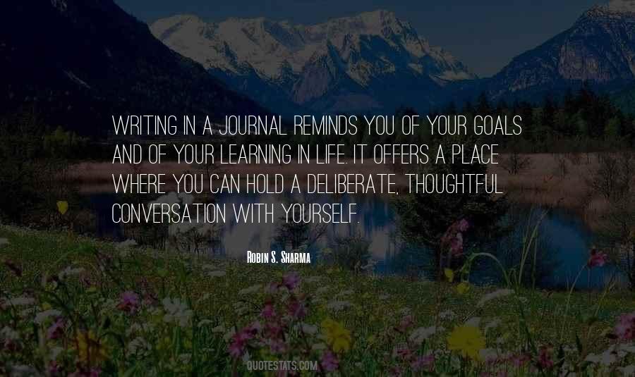 Quotes About Writing A Journal #1795048