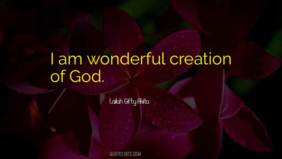 Wonderful Creation Quotes #1566490