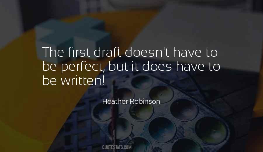 Quotes About First Draft #83413