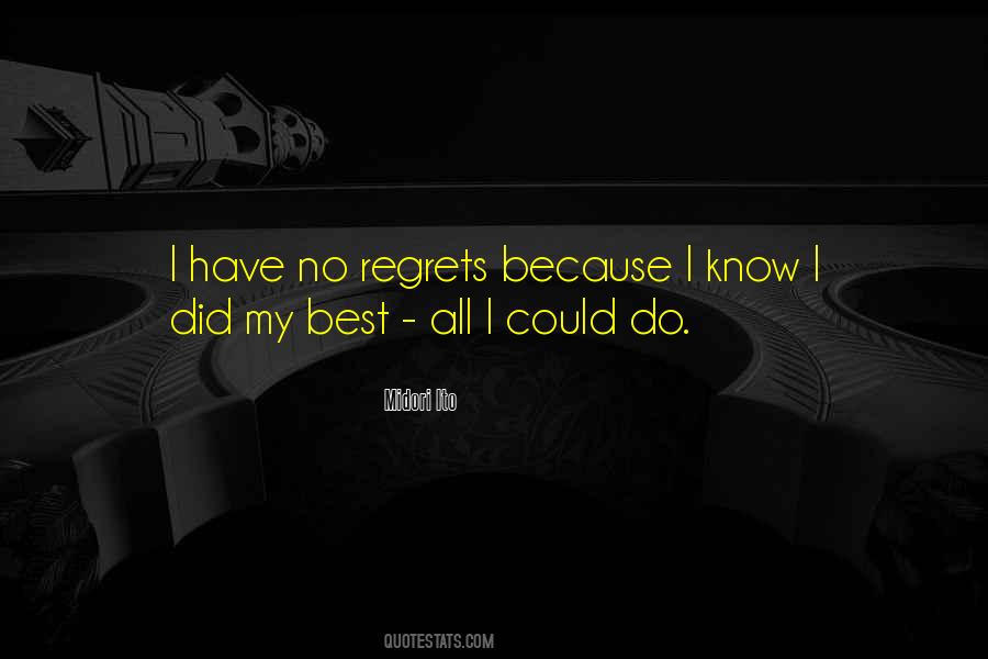 Quotes About I Did My Best #860292