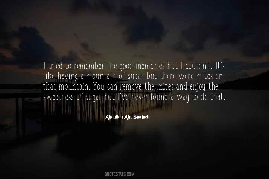 Quotes About Having Good Memories #1760438