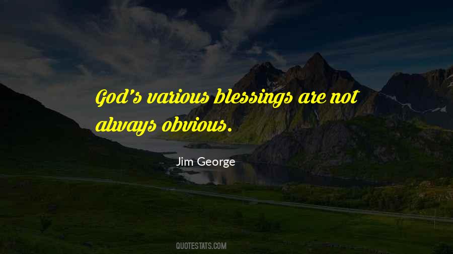 Quotes About God's Blessings #1075524