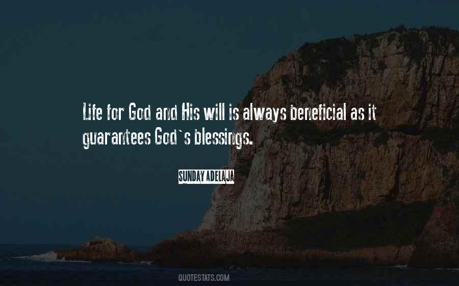 Quotes About God's Blessings #1081805