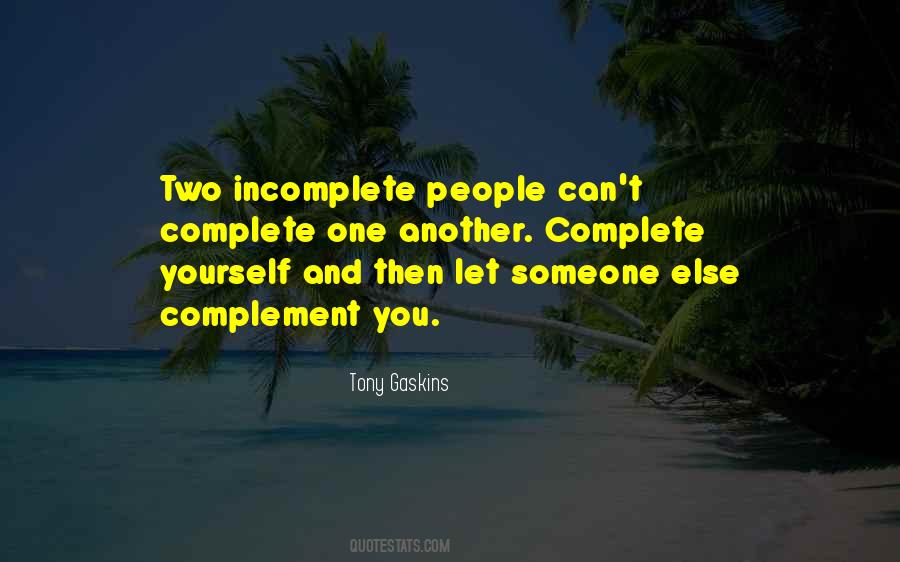 Quotes About Complement #676850