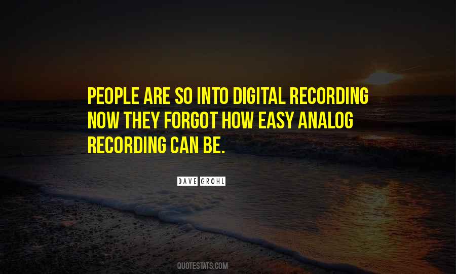 Quotes About Analog #760181