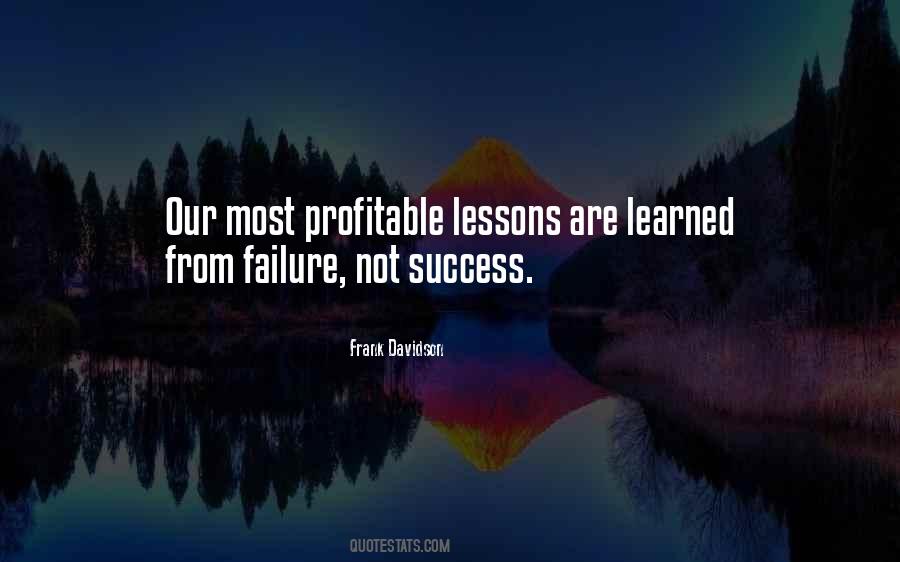 Lessons From Success Quotes #954113