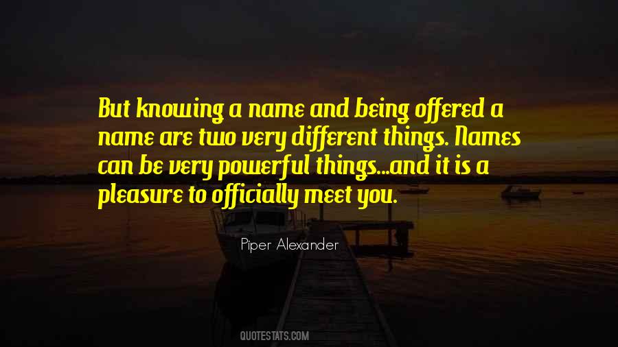 Quotes About Knowing Someone's Name #177306