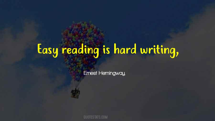 Quotes About Reading Hemingway #1147849