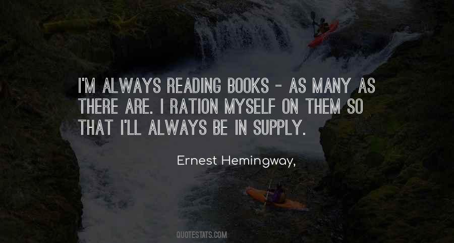 Quotes About Reading Hemingway #1812040