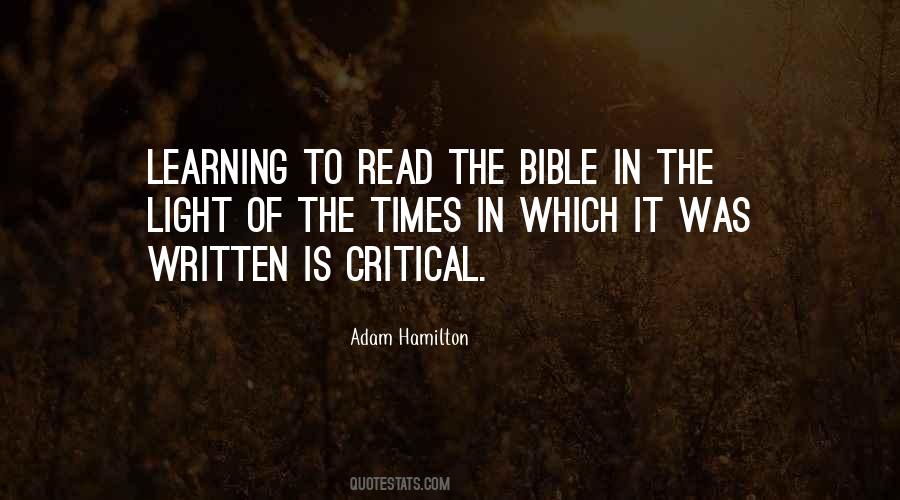 Quotes About Learning The Bible #1088353