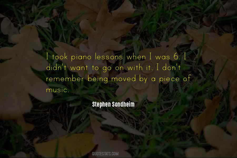 Quotes About Piano Lessons #1144979