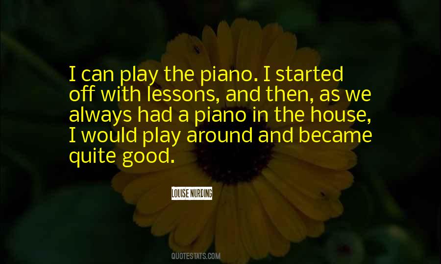Quotes About Piano Lessons #147137