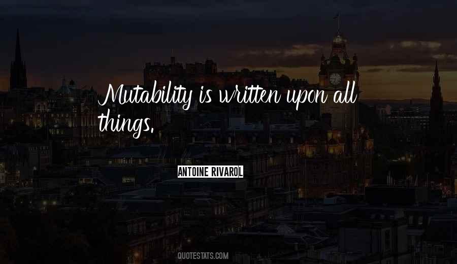 Quotes About Mutability #23961