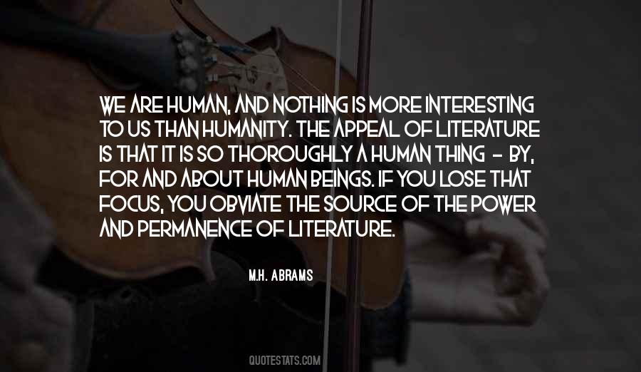 Quotes About Literature And Humanity #1804026