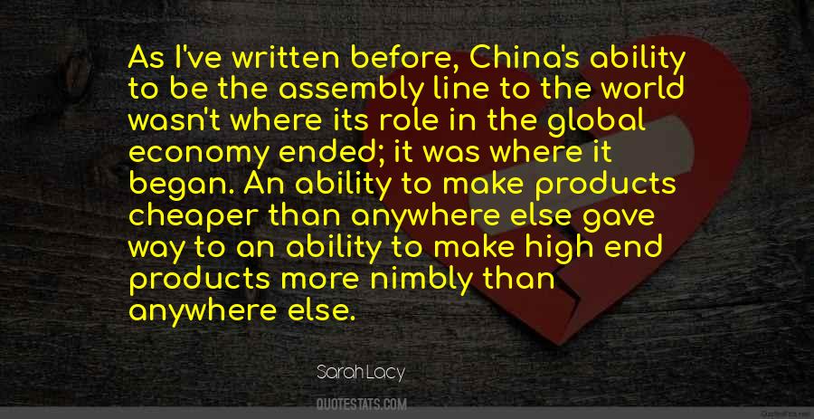 Quotes About China's Economy #428477