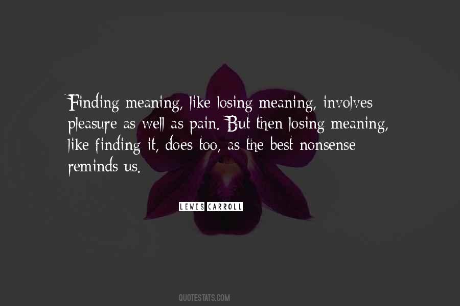 Finding Meaning Quotes #1831696