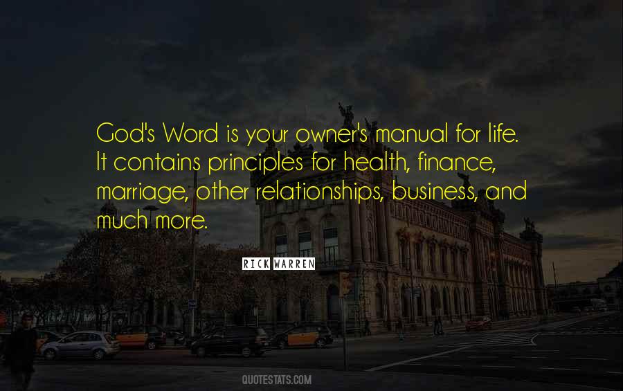 Owner S Manual Quotes #496567
