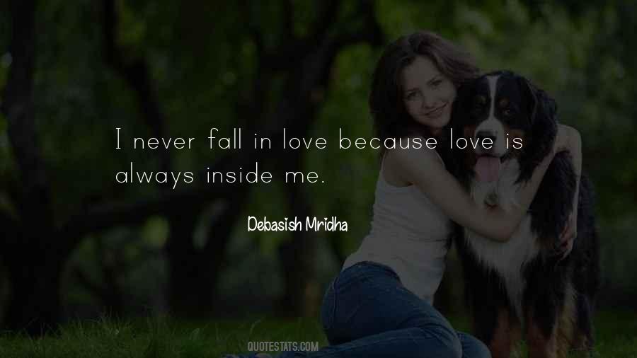 Quotes About Never Fall In Love #139055