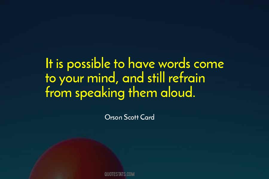 Quotes About Speaking Words #227235