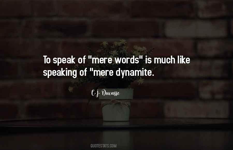 Quotes About Speaking Words #502054