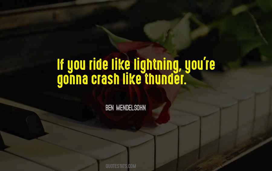 Quotes About Thunder And Lightning #1134544