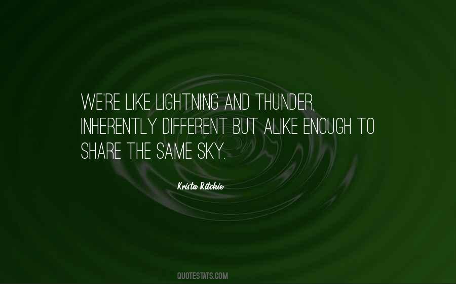 Quotes About Thunder And Lightning #1325607