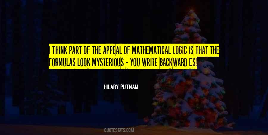 Quotes About Mathematical Logic #1119954