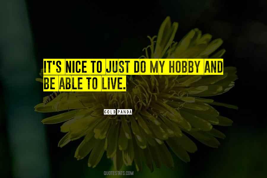 Quotes About My Hobby #1411304