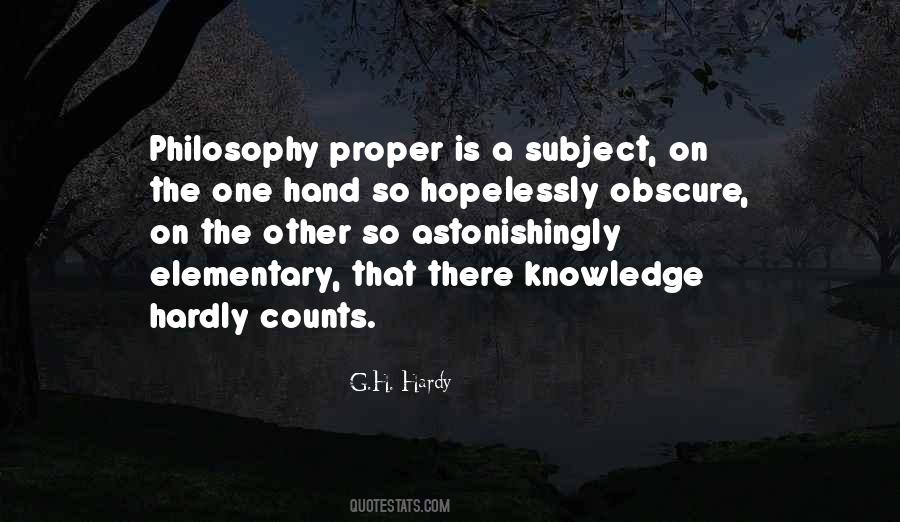 Quotes About Philosophy Subject #555493