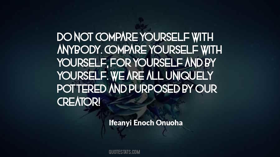 Compare Yourself Quotes #1675357