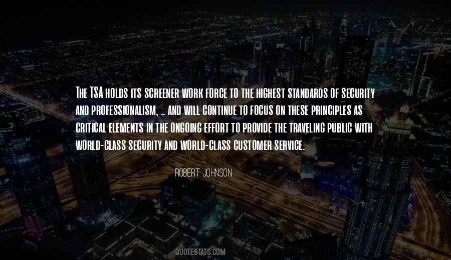 Quotes About Standards Of Work #1386758