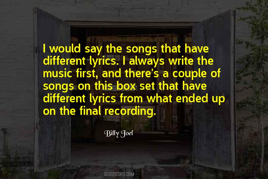 Quotes About Recording Music #394351