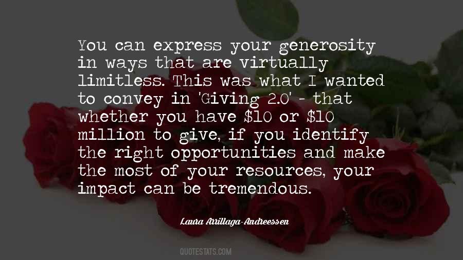 Your Generosity Quotes #27452