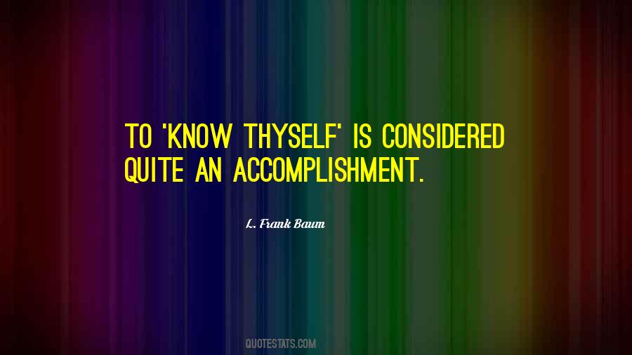 Self Accomplishment Quotes #1649270