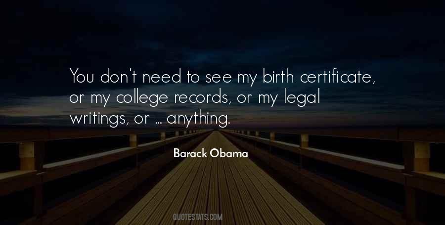 Quotes About Birth Certificate #1809722