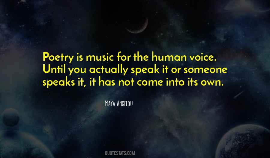 Human Voice Quotes #1162363