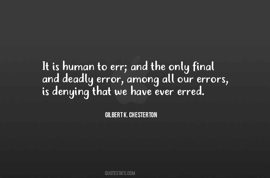 Quotes About Human Error #1094259