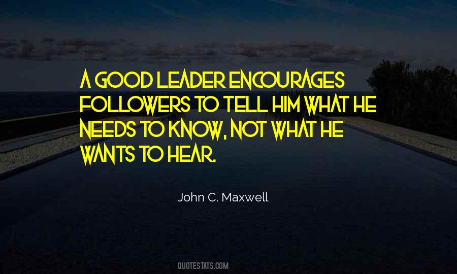 Good Leader Quotes #1361537