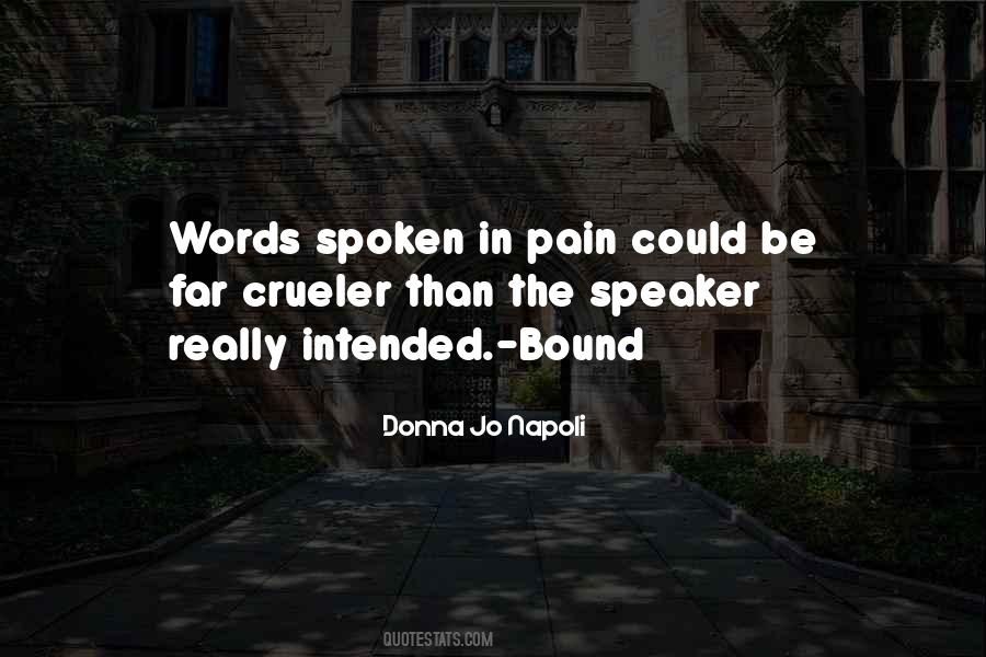 Quotes About Words Spoken #1295922
